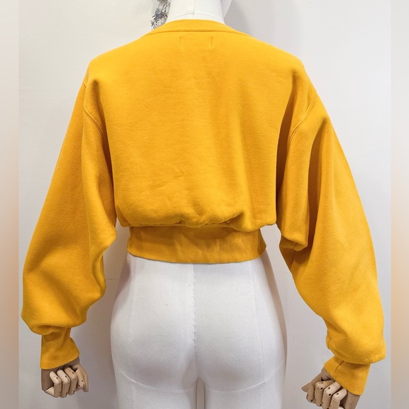 Aritzia TNA Yellow Cropped Sweatshirt (Thick cotton version) - Picture 3 of 6